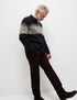 Chest Stripe Knitted Polo Shirt